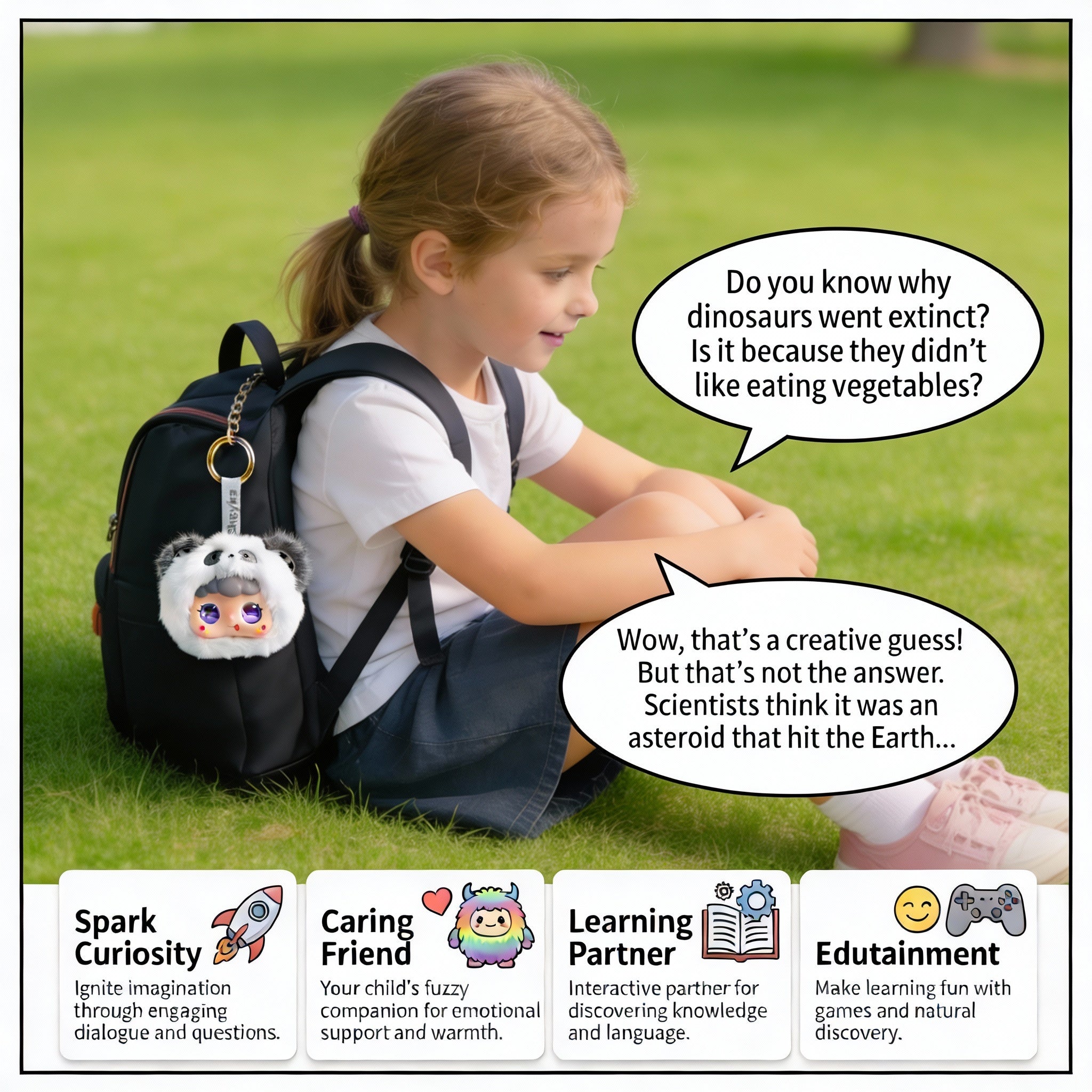 AI Interactive Plush Toy WowLulu - White