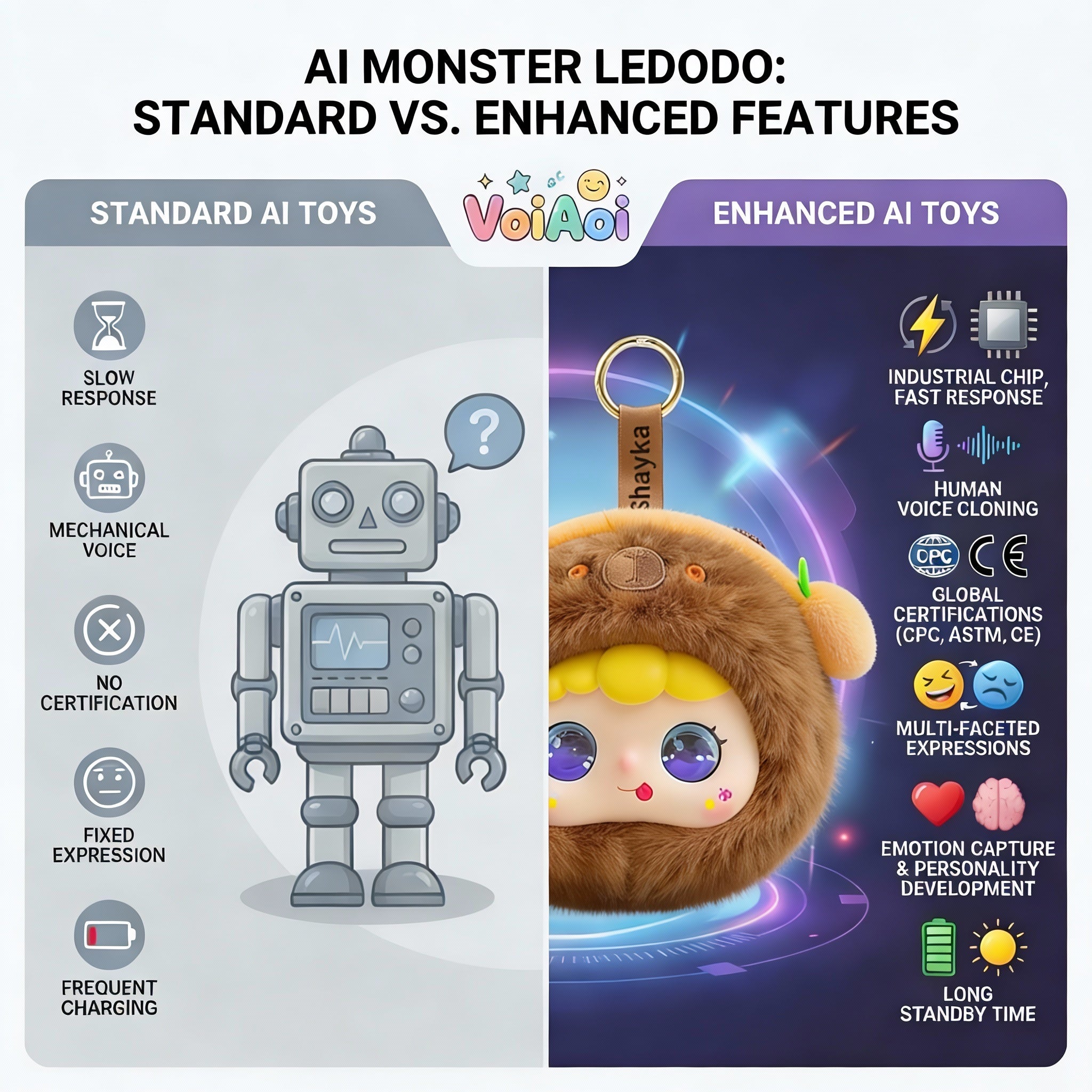 AI Interactive Plush Toy WowLulu - Brown