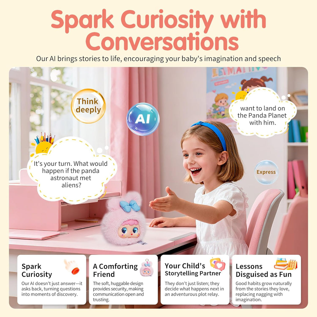 AI  Interactive Plush Toy WowLulu - Pink