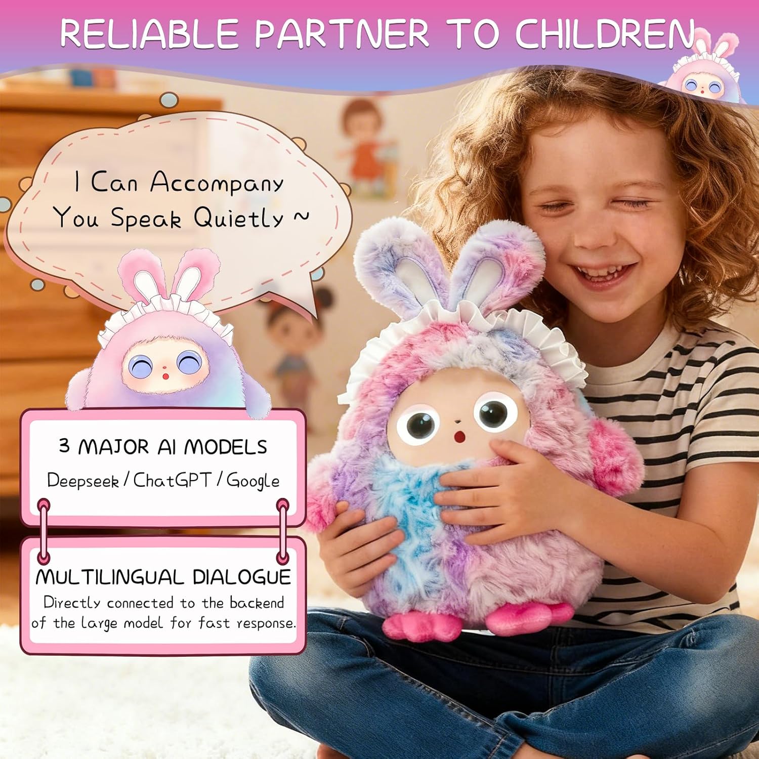 AI  Interactive Plush Toy LEDODO - Bunny