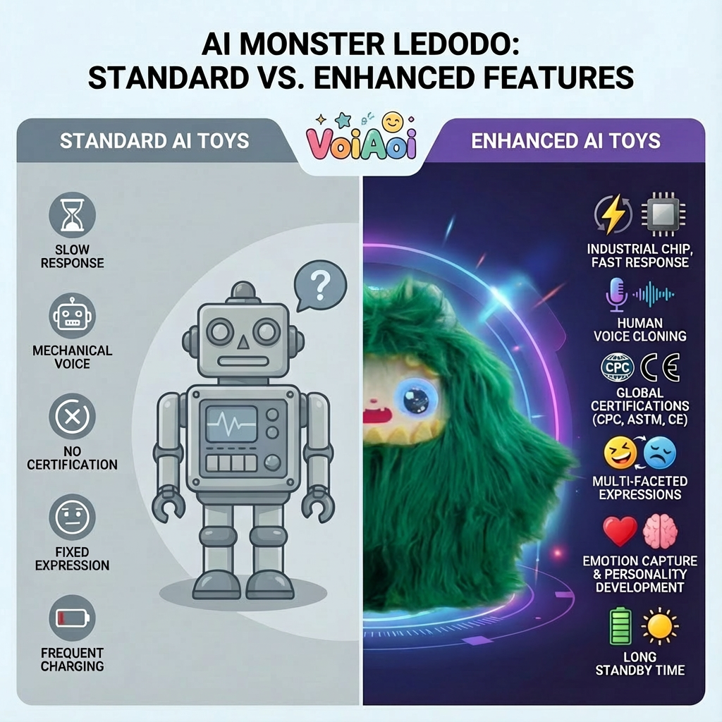 AI  Interactive Plush Toy Monster - Green