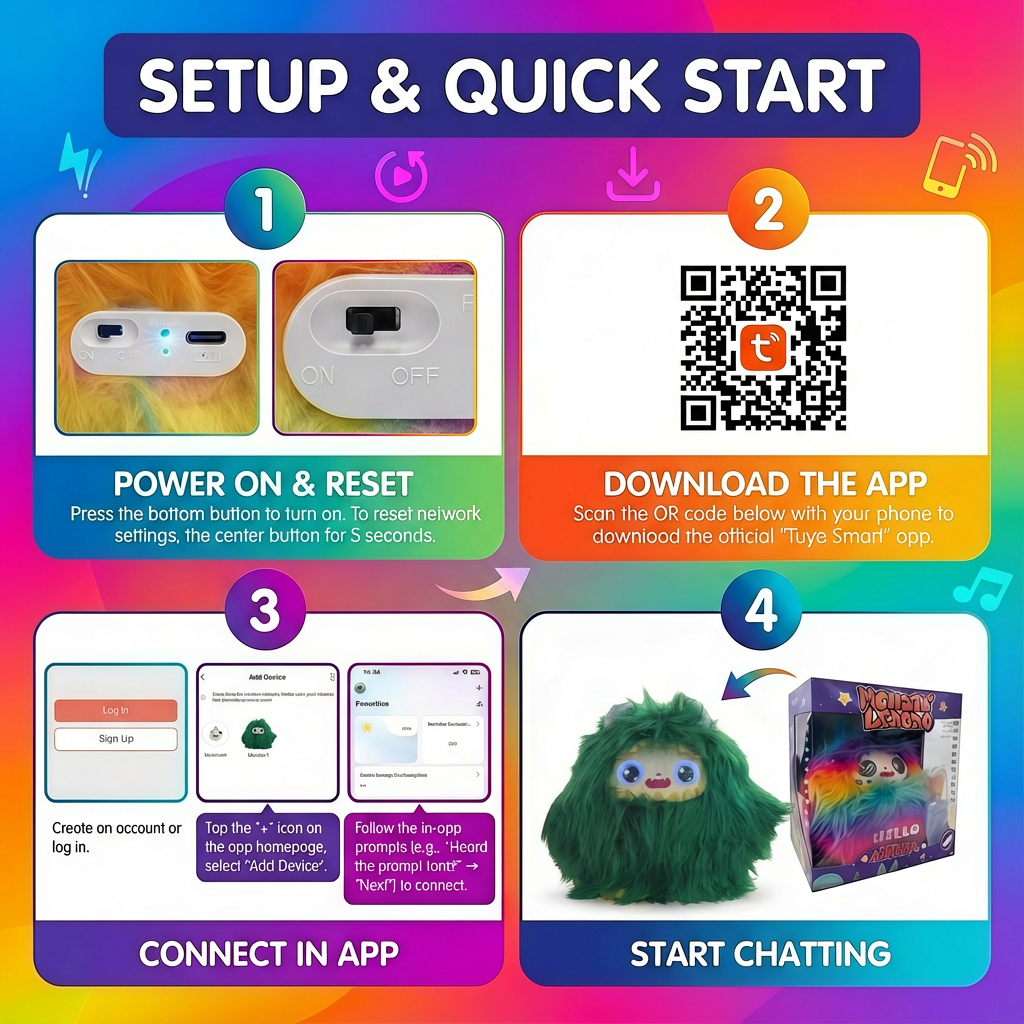 AI  Interactive Plush Toy Monster - Green