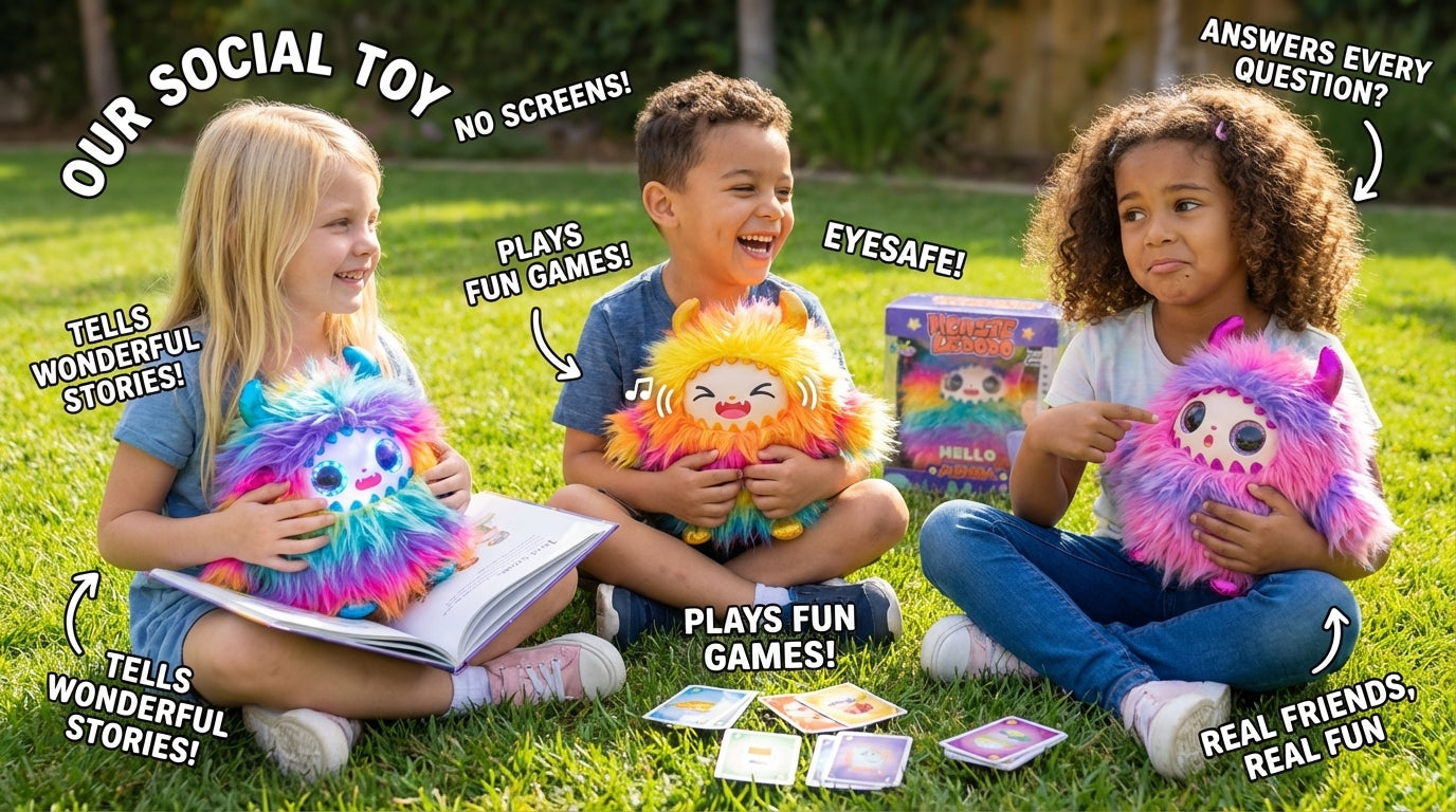 AI  Interactive Plush Toy Monster - Rainbow